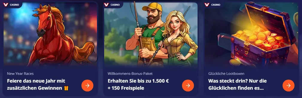 Arten von Codes VULKAN VEGAS CASINO
